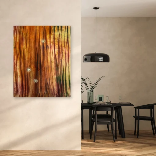 Lunare Brown Velvet Hand-Painted Tapestry