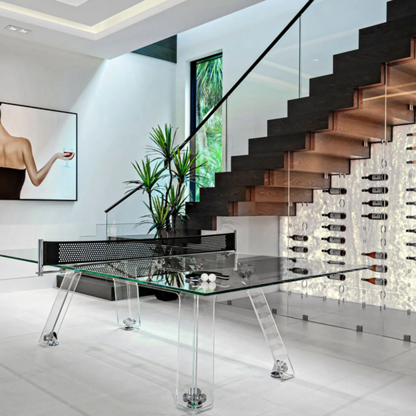 Lungolinea Chrome Edition Ping-Pong Table