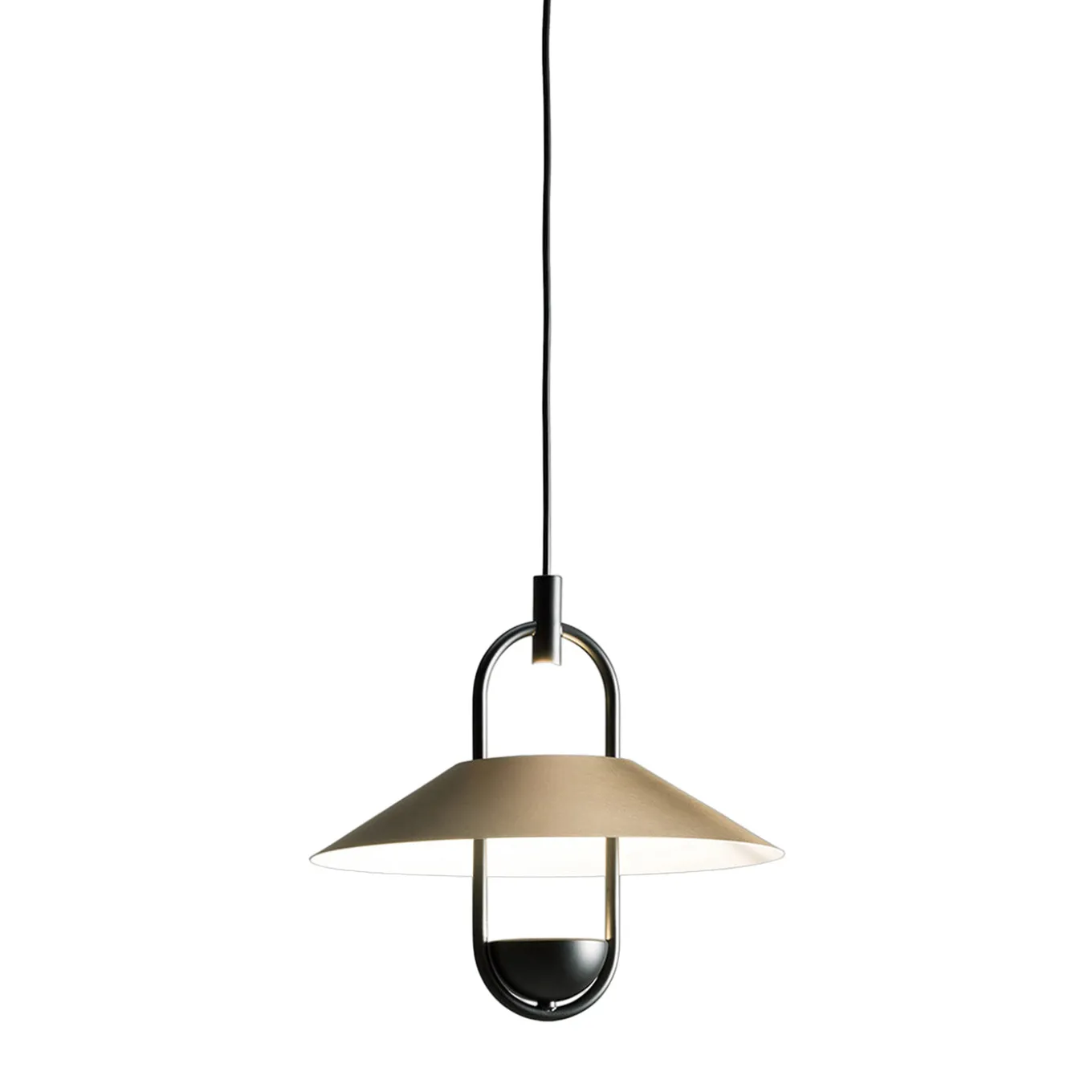 Luppiter S 1 Matte Black And Galvanized Metal Pendant Lamp