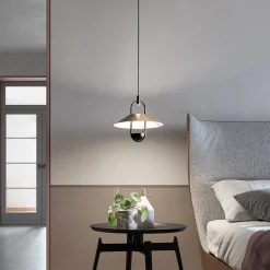 Luppiter S 1 Matte Black And Galvanized Metal Pendant Lamp