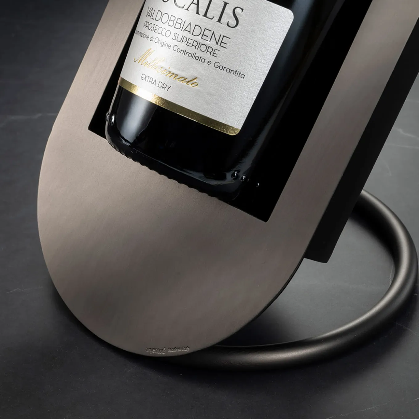 Luxury Hammered Antiqued Brass Wine Chiller by I. Harari