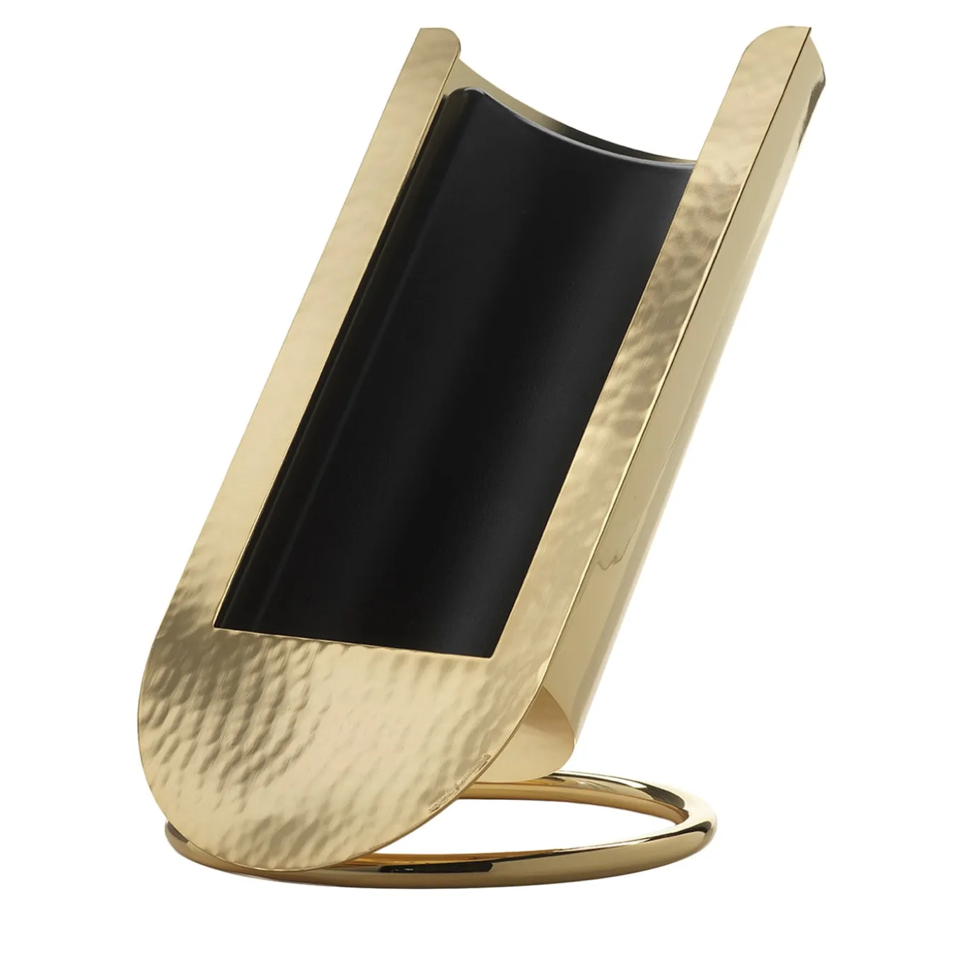 Luxury Hammered Gold-Plated Brass Wine Chiller by Itamar Harari