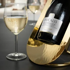 Luxury Hammered Gold-Plated Brass Wine Chiller by Itamar Harari