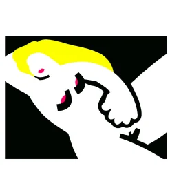 Lying Woman Polychrome Fine Art Print