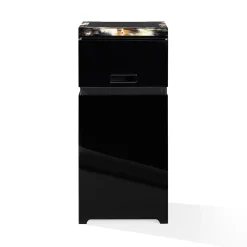 Lyra Glossy black lacquered wood and horn Speaker