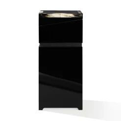 Lyra Glossy black lacquered wood and horn Speaker