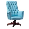 Madison Light Blue Leather Armchair