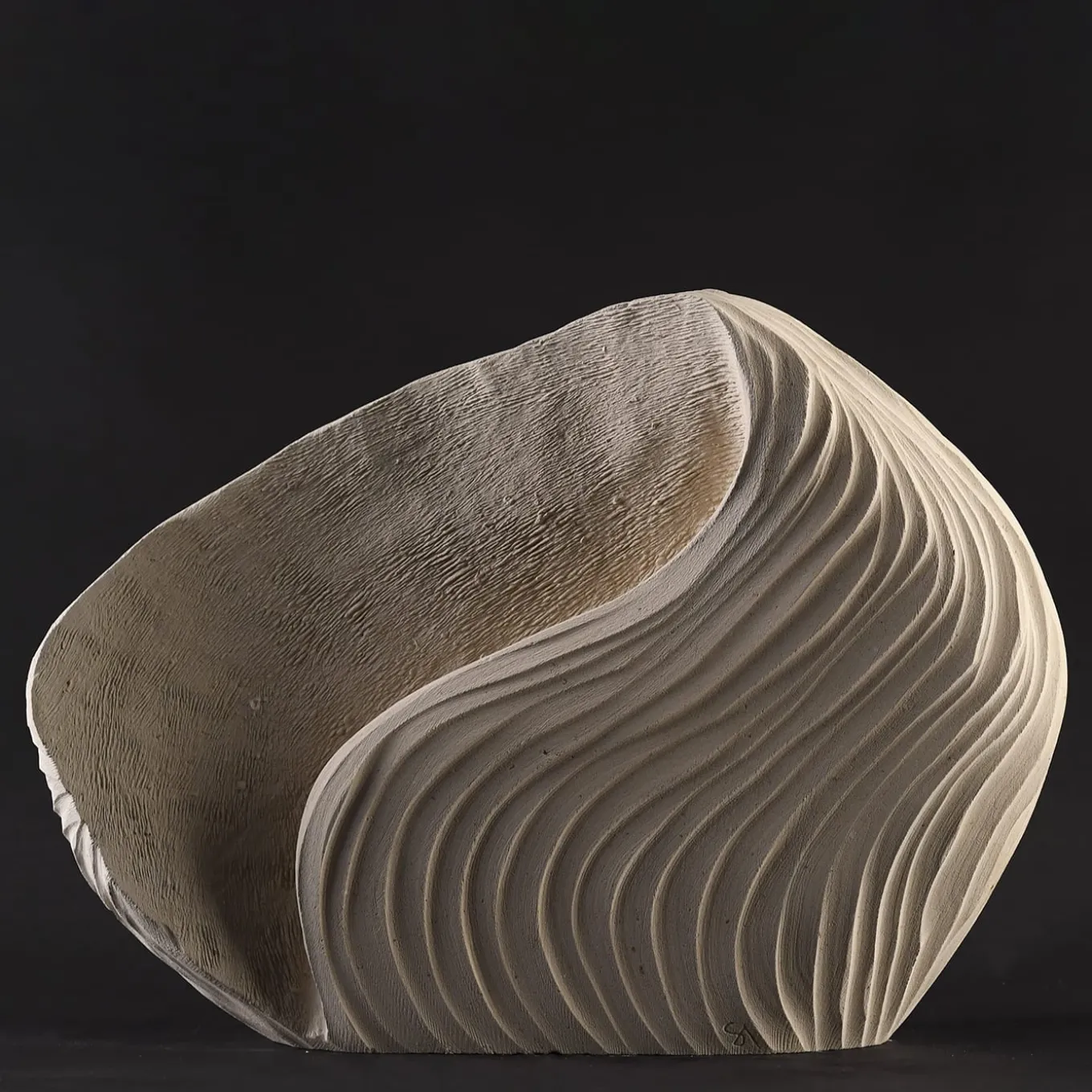 Madrepora Lecce Stone Horizontal Light Sculpture