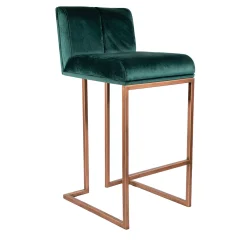 Magnetik Forest Green Velvet Bar Stool
