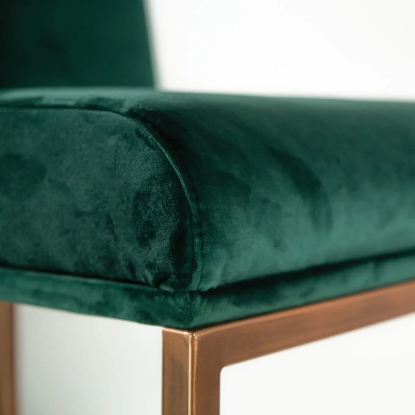 Magnetik Forest Green Velvet Bar Stool