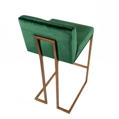 Magnetik Forest Green Velvet Bar Stool