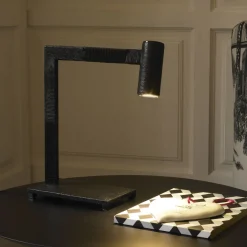 Mahari Iguana Leather Table Lamp