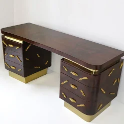 Mahogany Briar Root Writing Desk