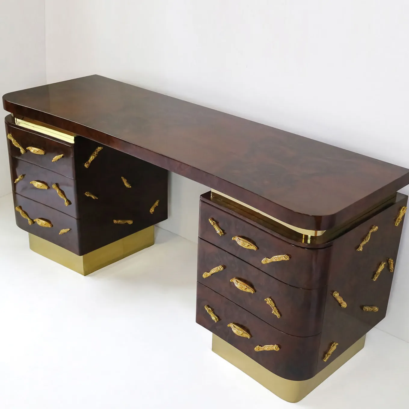 Mahogany Briar Root Writing Desk