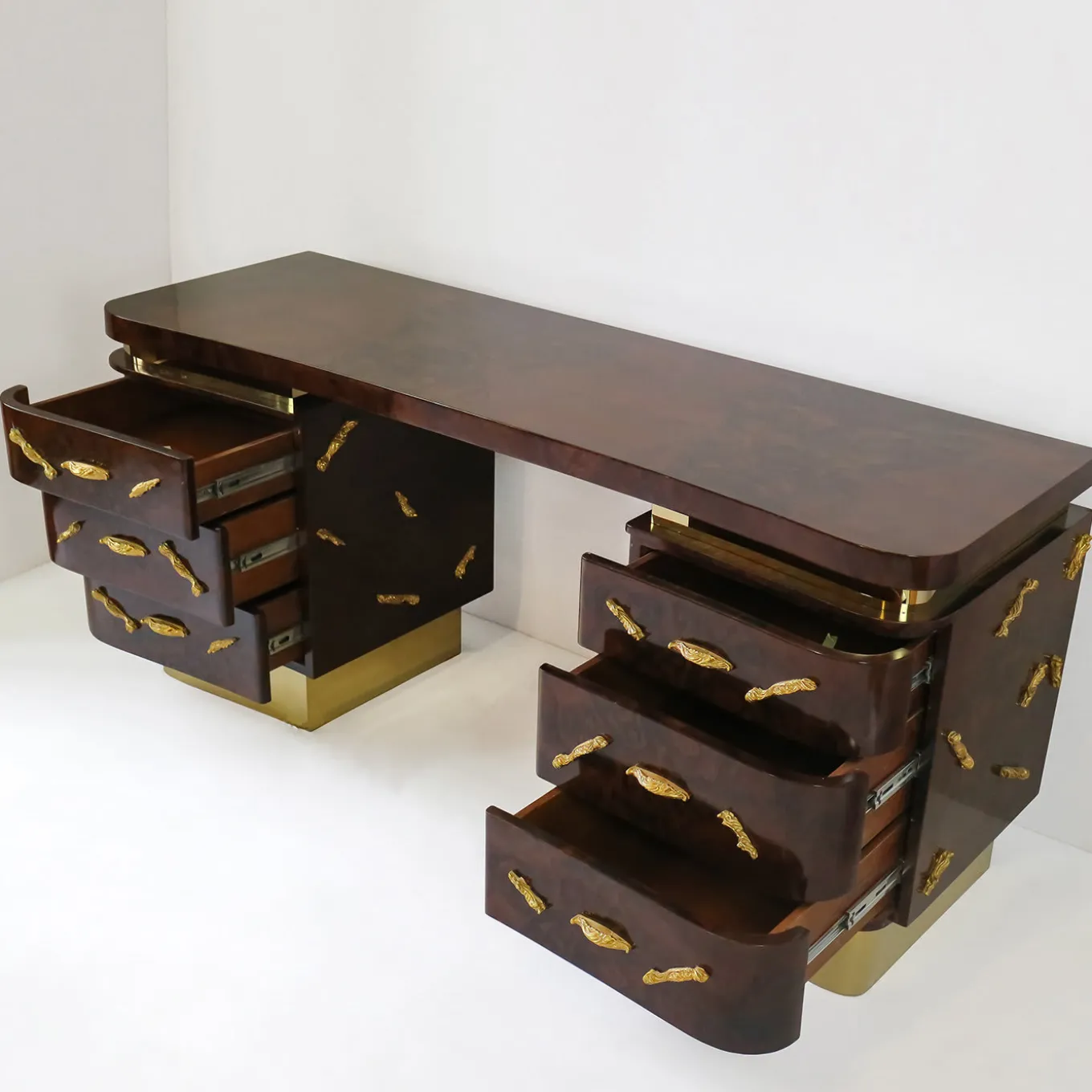 Mahogany Briar Root Writing Desk