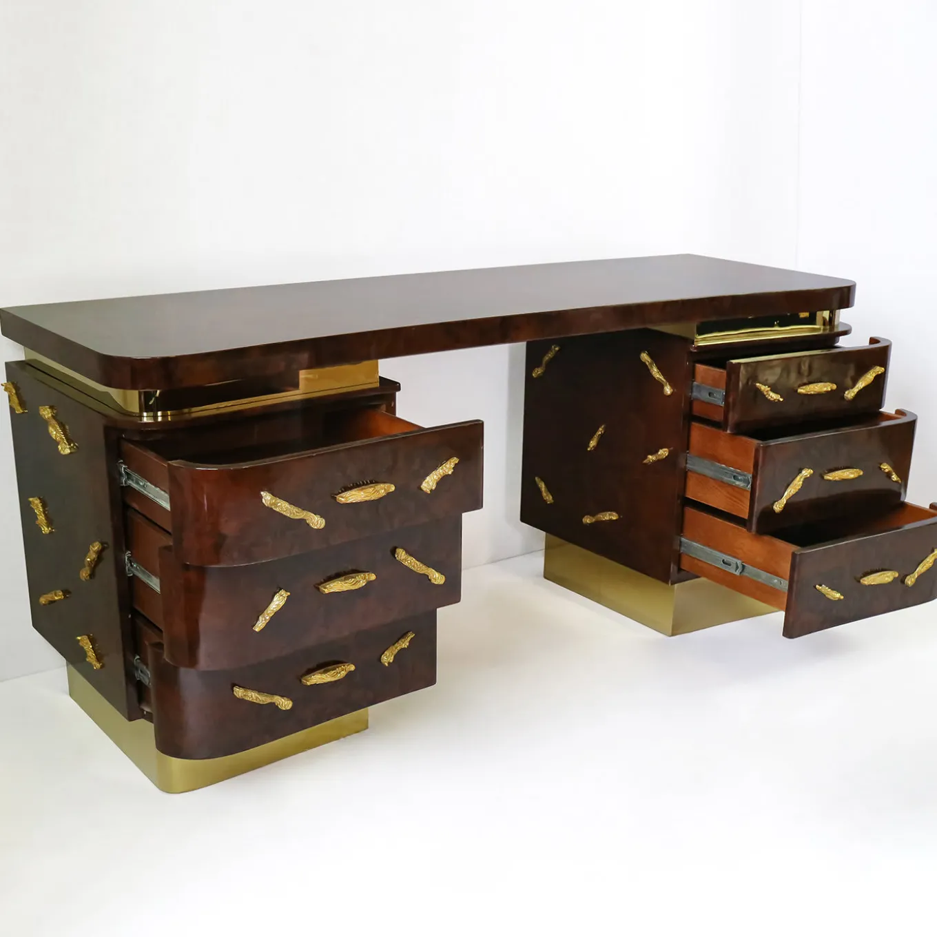 Mahogany Briar Root Writing Desk