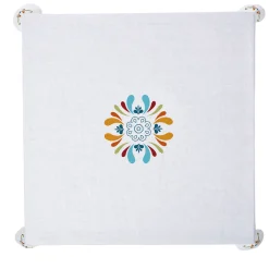 Maiolica White Linen Tablecloth