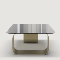 Maiz Large Glass and Steel Coffee Table