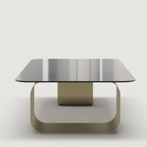 Maiz Large Glass and Steel Coffee Table