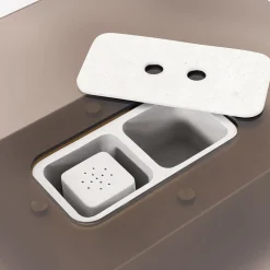 Maiz Small Glass and Steel Coffee Table