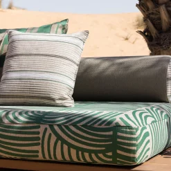 Majlis Green Composition 216L + Pouf Beige 121 Sofa