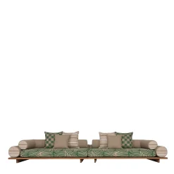 Majlis Green Textile Sofa Composition 216L + 216R