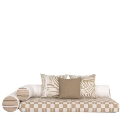 Majlis On Floor White Modular Left Sofa