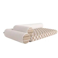 Majlis On Floor White Modular Left Sofa