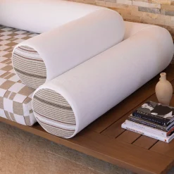 Majlis White Composition 216L + Pouf Beige 121 + 266R Sofa