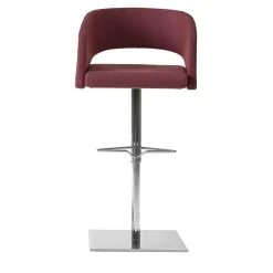 Major B Burgundy Bar Stool with Square Base