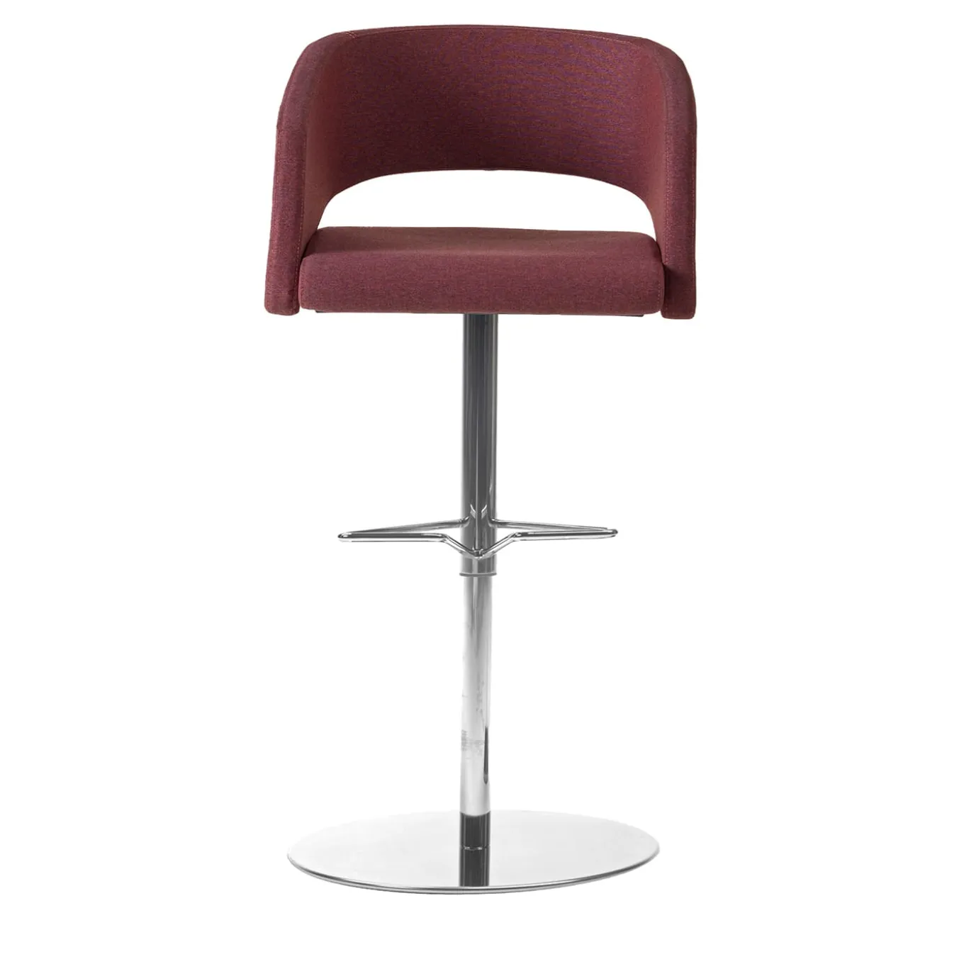 Major B Burgundy Bar Stool with Round Base