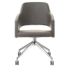 Major Gray Leather Swivel Chair