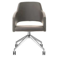 Major Gray Leather Swivel Chair
