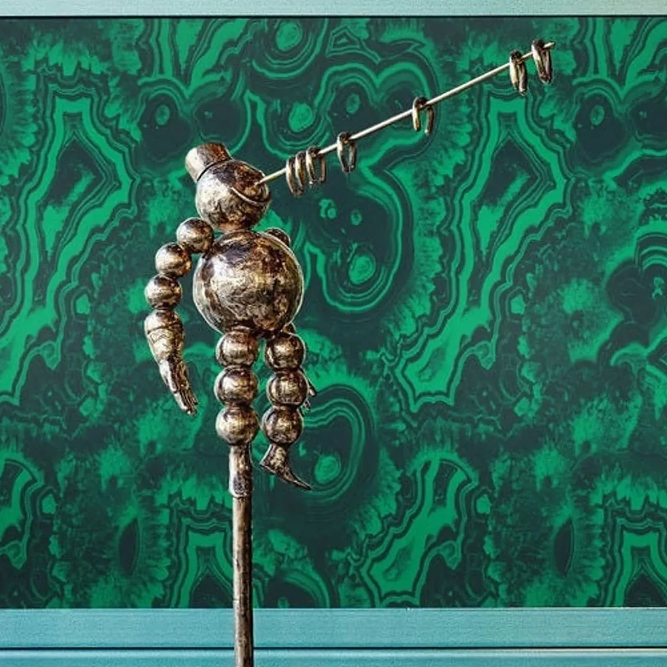 Malachite Section Geode Wallpaper