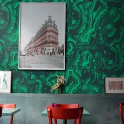 Malachite Section Geode Wallpaper