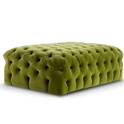 Malvina Collection - Green Rectangular Capitonnè Pouf