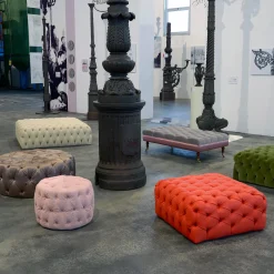 Malvina Collection - Green Rectangular Capitonnè Pouf