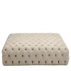 Malvina Collection - White Large Square Capitonnè Pouf