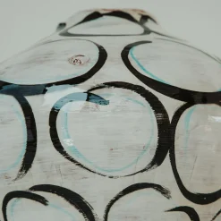 Manganese Vase & Copper Green Circles