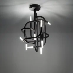 Mangrove Colombia Black Metal Ceiling Lamp