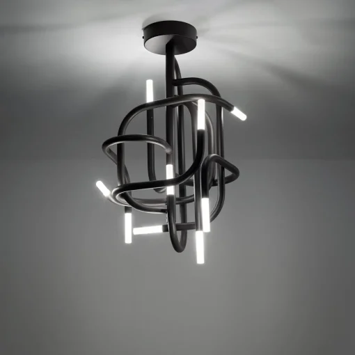 Mangrove Colombia Black Metal Ceiling Lamp