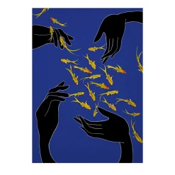 Mani e Pesci Print On Viscose - Limited Edition of 15 Pieces
