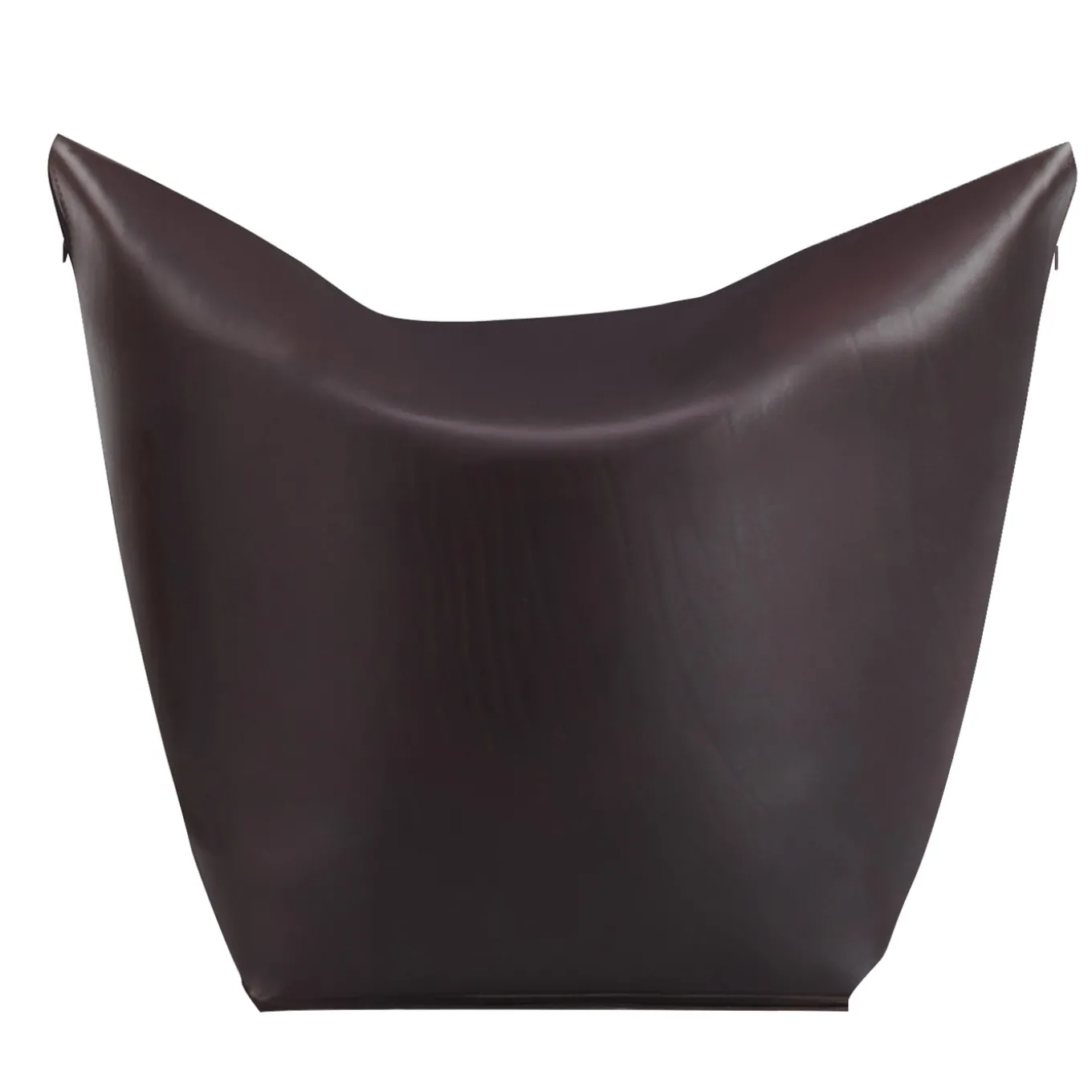 Mao Dark Brown Leather Pouf by Viola Tonucci