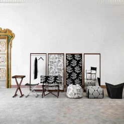 Mao Dark Brown Leather Pouf by Viola Tonucci