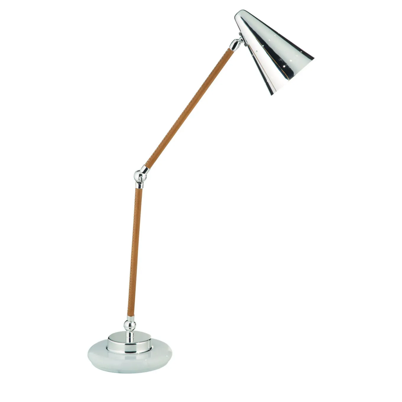 Marble and Leather Nancy Table Lamp by Michele Bönan