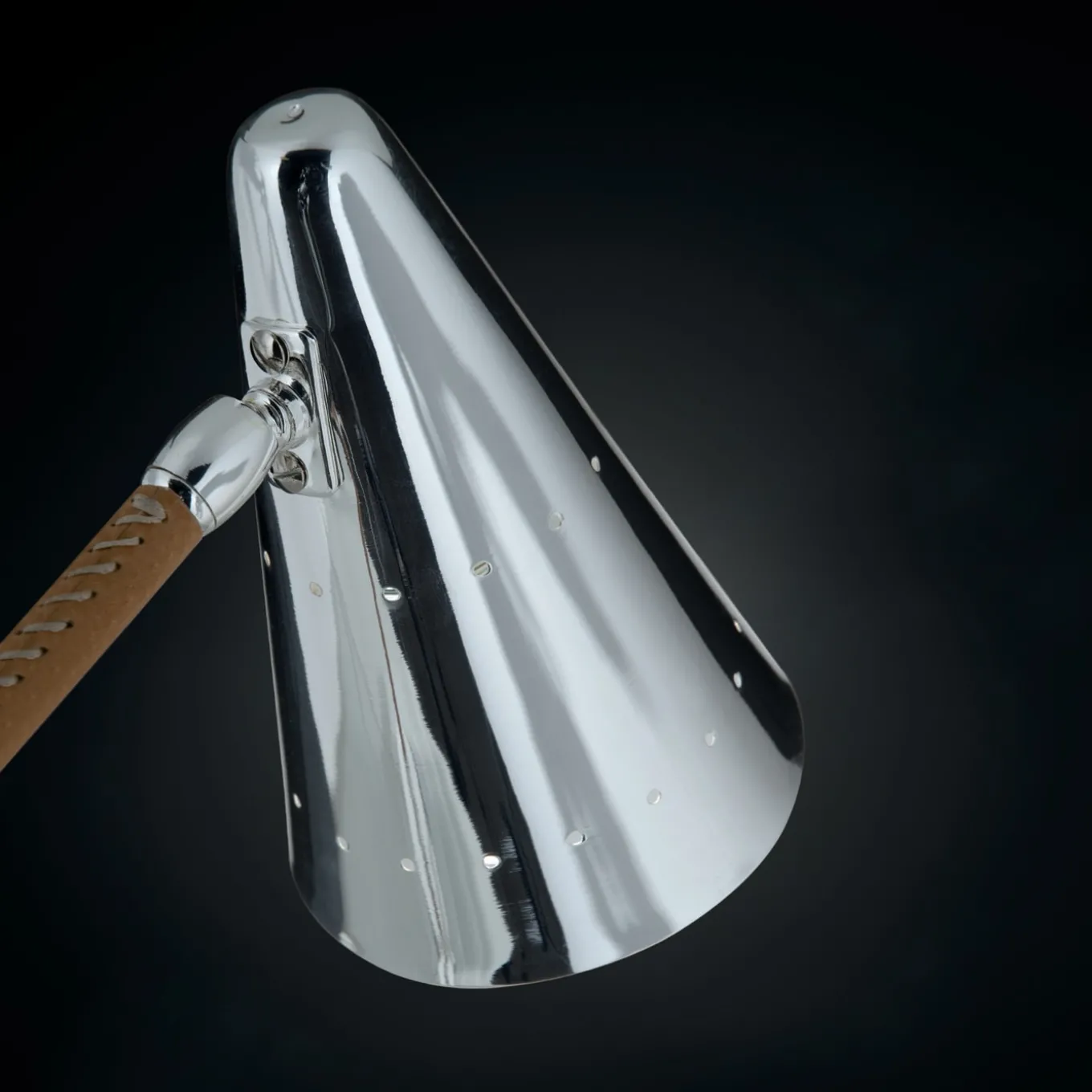 Marble and Leather Nancy Table Lamp by Michele Bönan