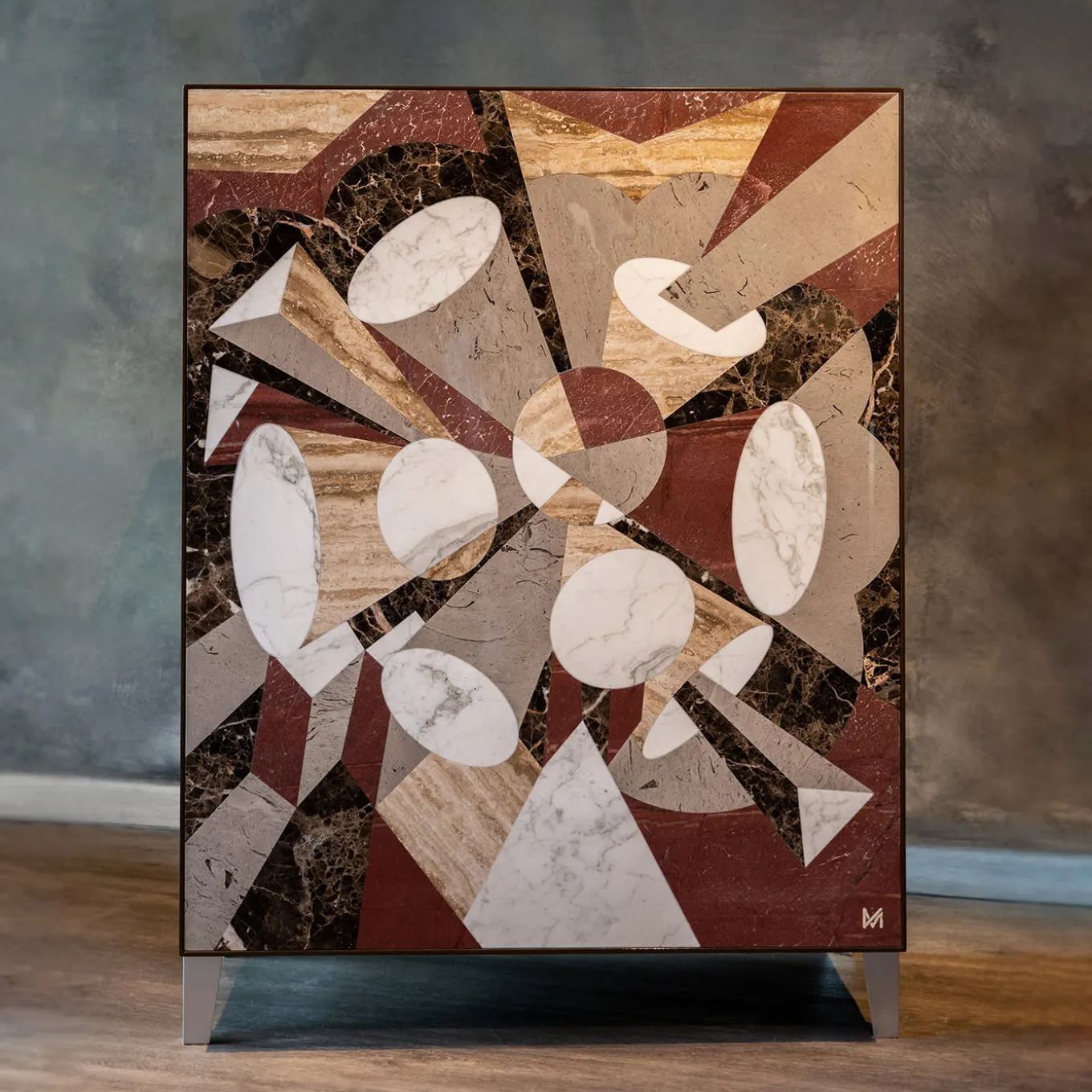 Marble Esplosione Low Brown Cabinet