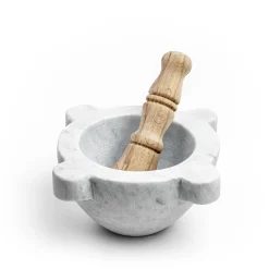 Marble Mortar with Wooden Pestle