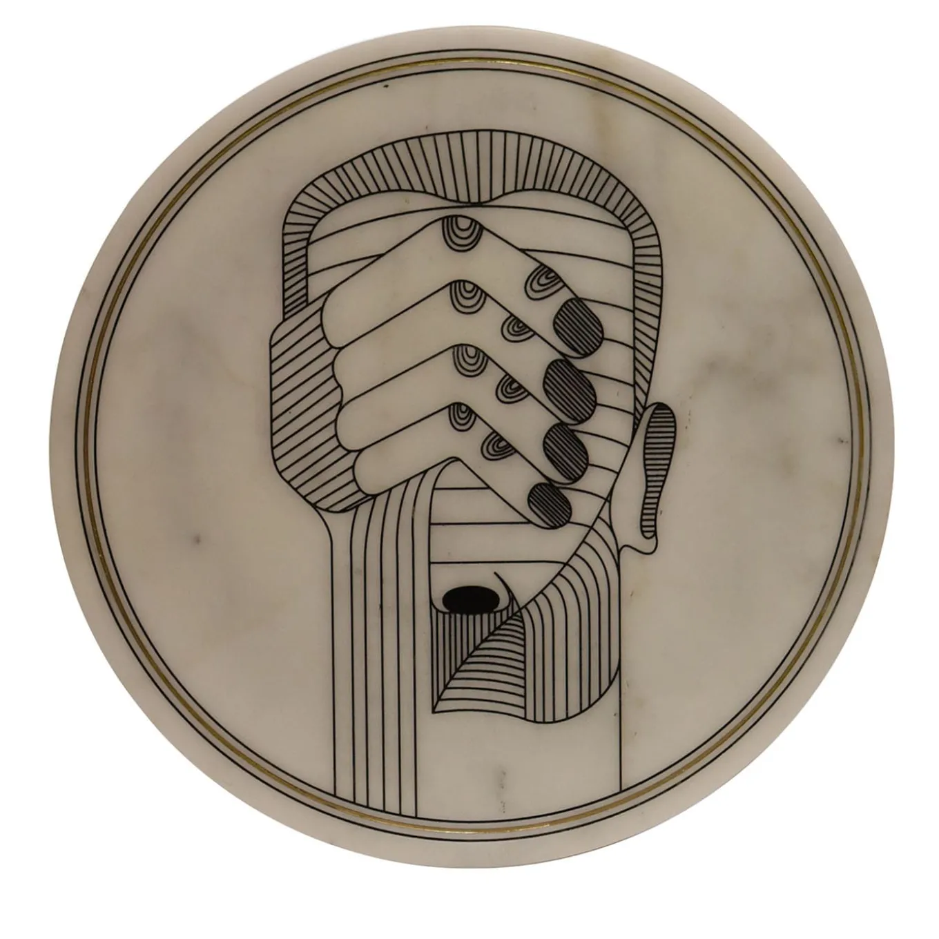 Marblelous X Decorative Plate by Federico Pepe