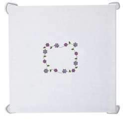 Margherita Viola Embroidered Linen Tablecloth